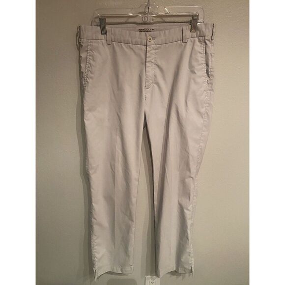 Nike Golf Mens 34x32 Cream Tour Performance Flex Tech Pants 452702 - Picture 1 of 12